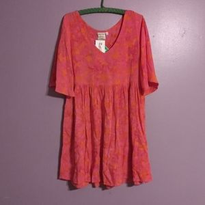 Tropical babydoll dress